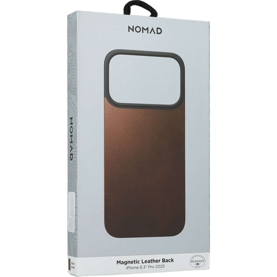 Skórzane etui Nomad Magnetic Leather Back do iPhone 17 Pro, czarne